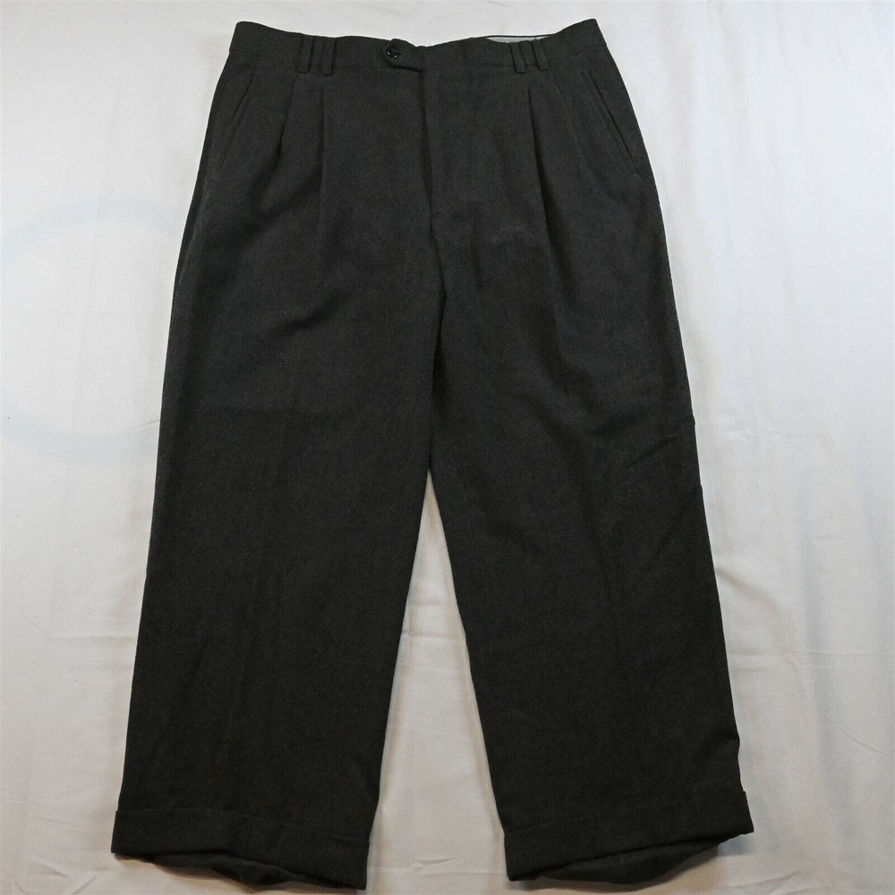 St. Croix 36‎ x 27 Brown Corduroy Pleated Cuffed Dress Pants